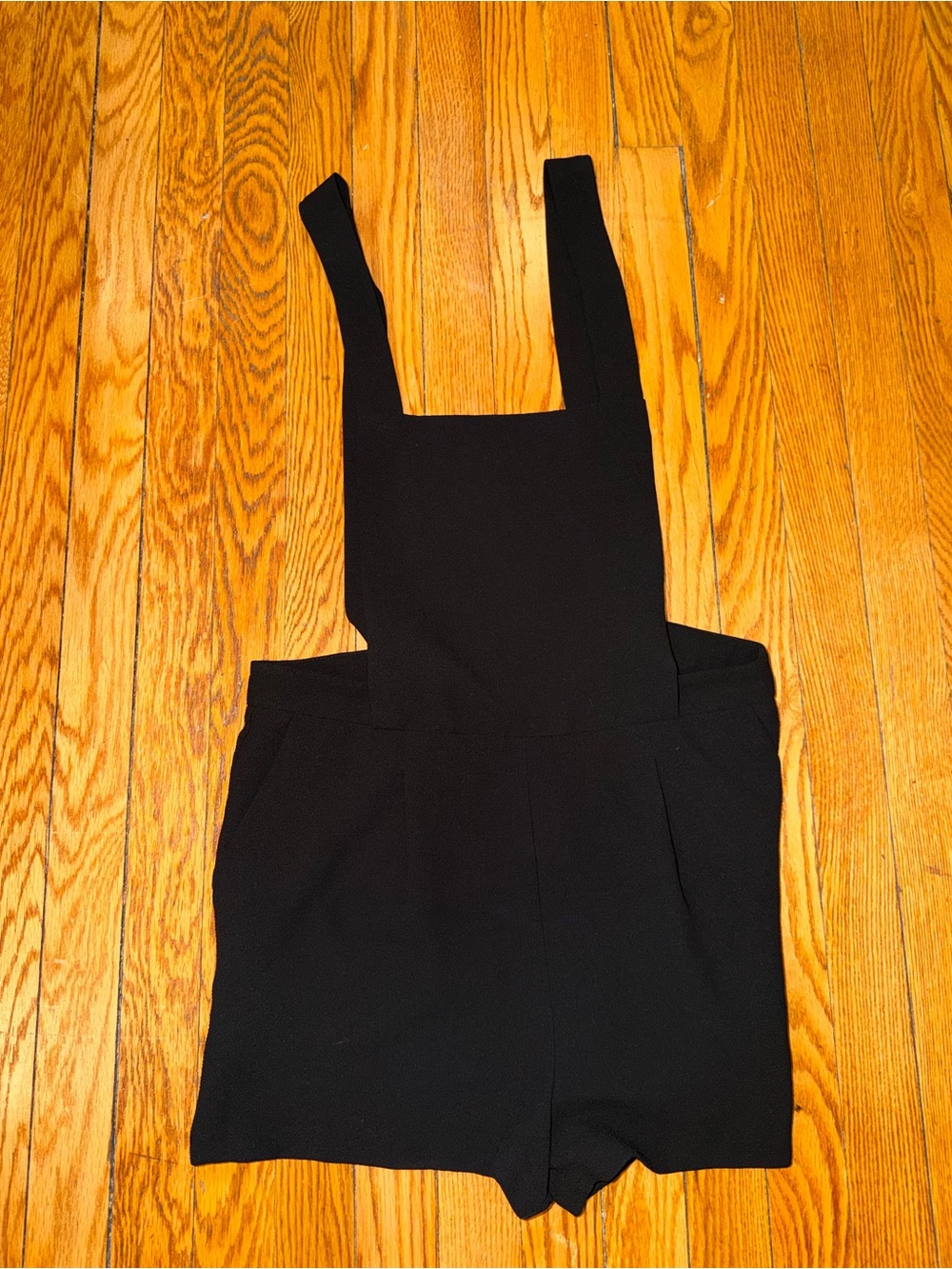 Black Sleeveless Pinafore Romper